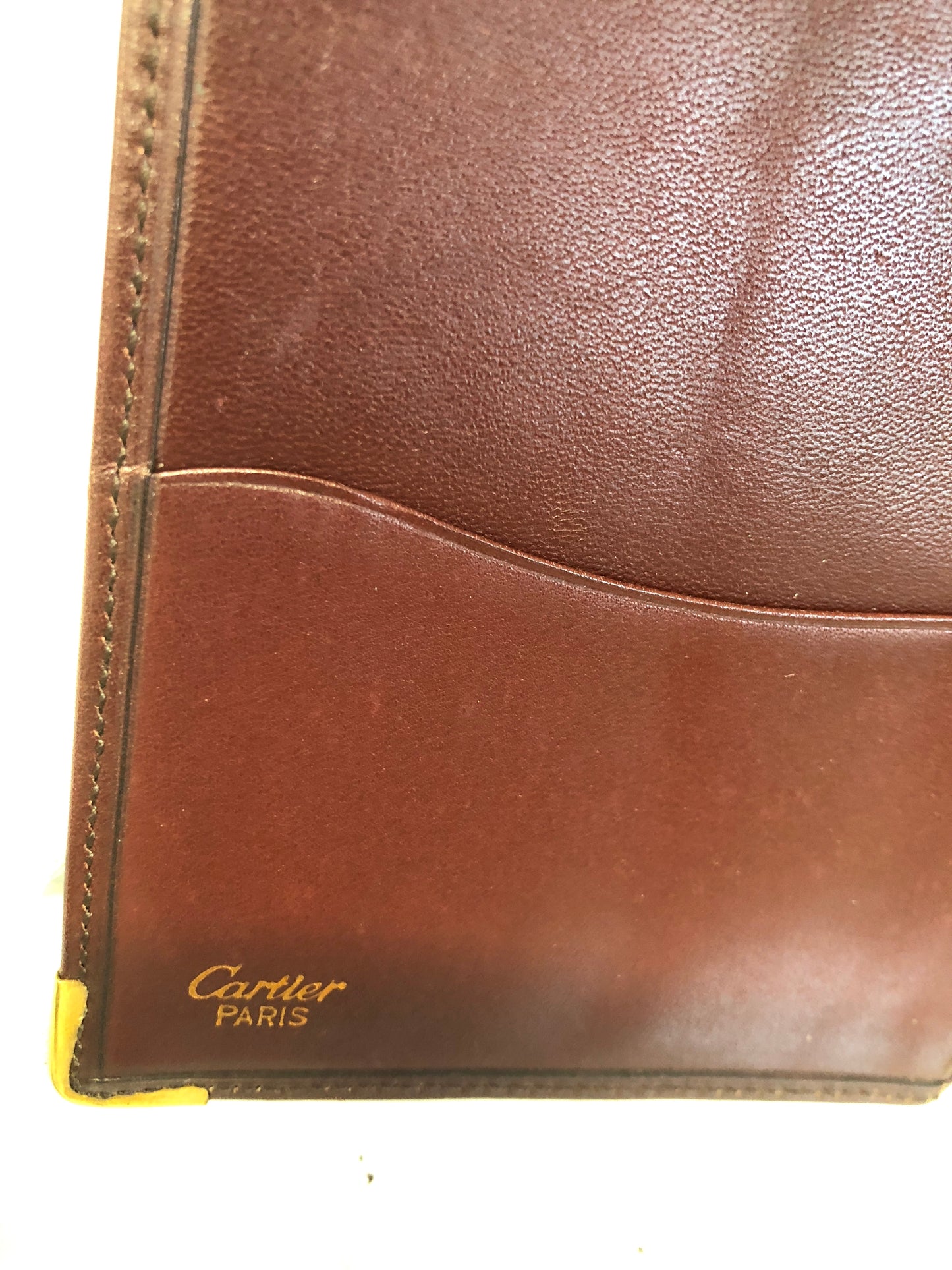 Cartier Mastline Leather billfold Authentic AA430