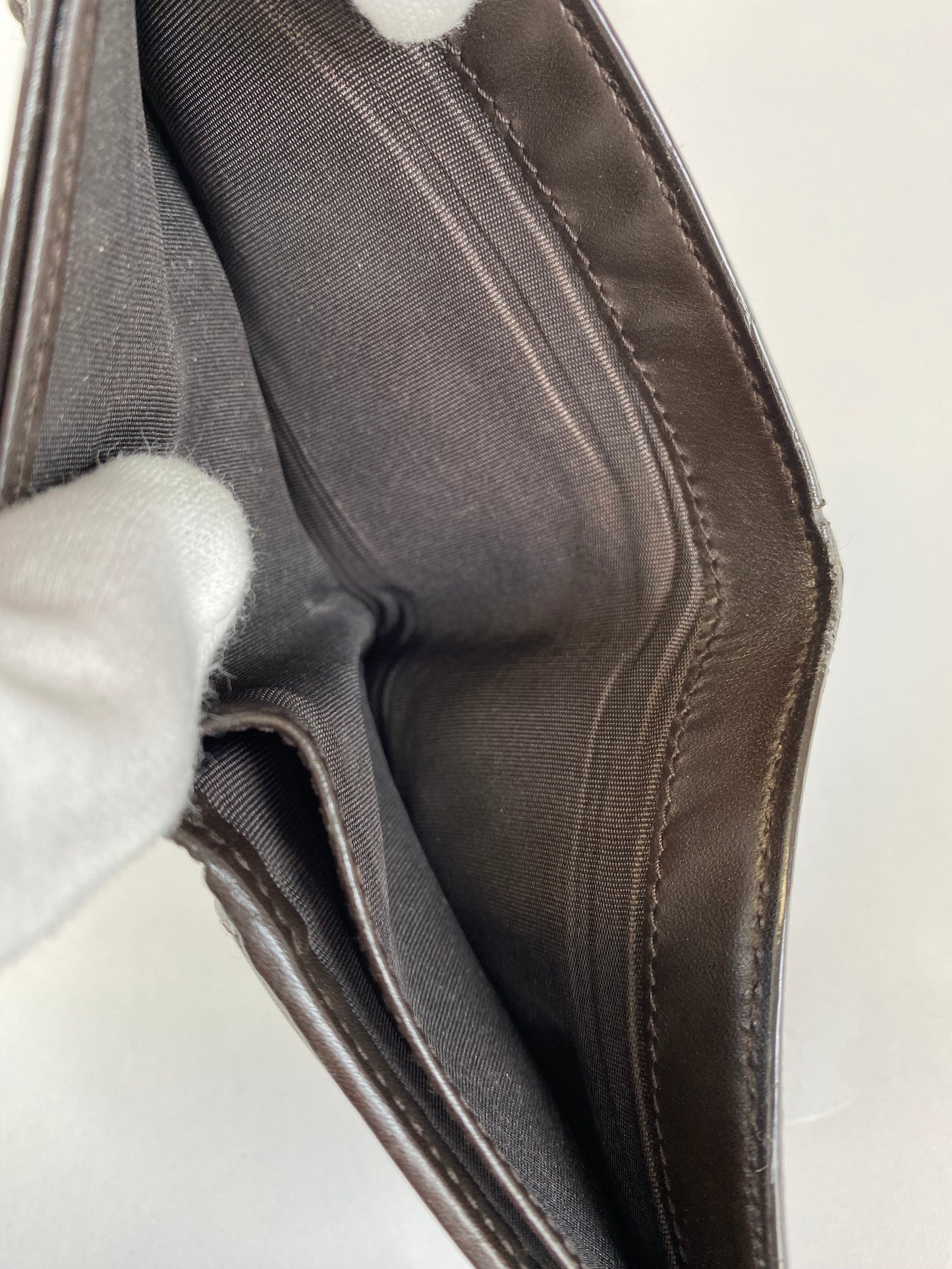 GUCCI GG Sherry Folding Wallet 408826 Authentic AA254