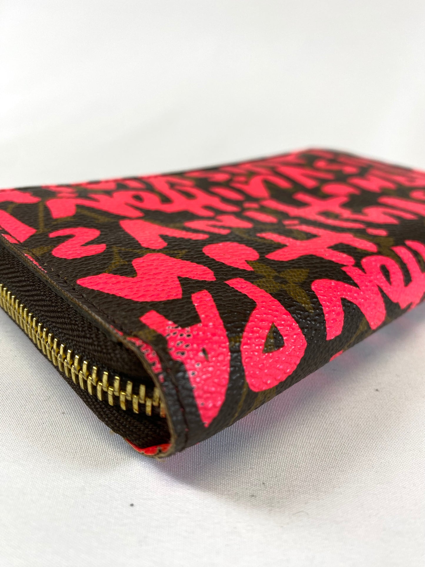 Louis-Vuitton Long Wallet Monogram Graffiti Zippy Wallet Authentic AA432