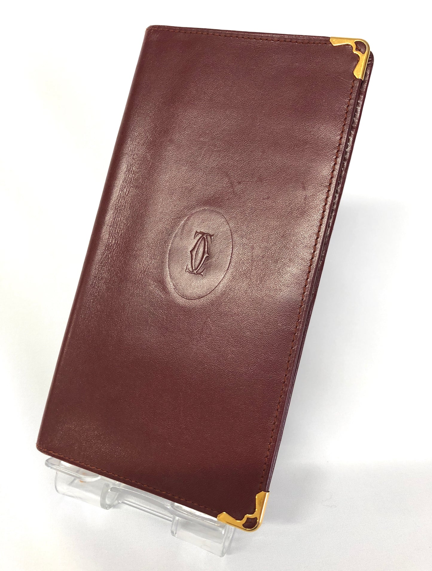 Cartier Mast Wallet Bordeaux Authentic AA496