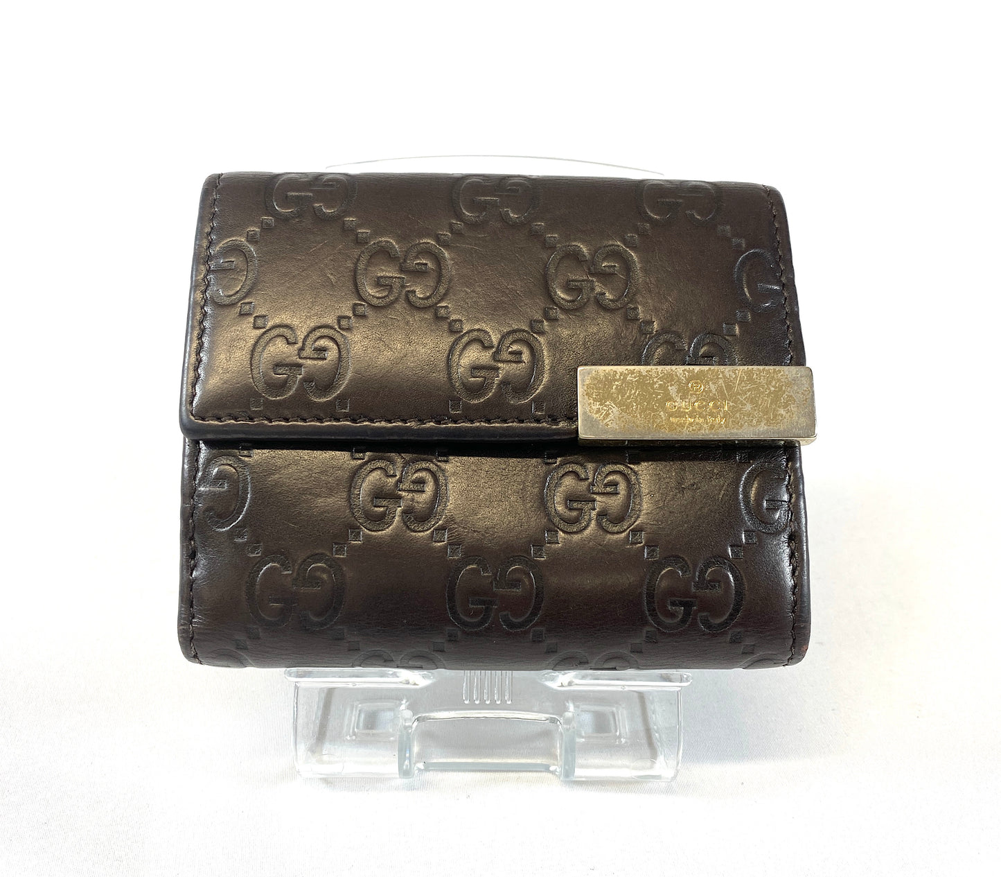 GUCCI Folding Wallet Leather Authentic AA384