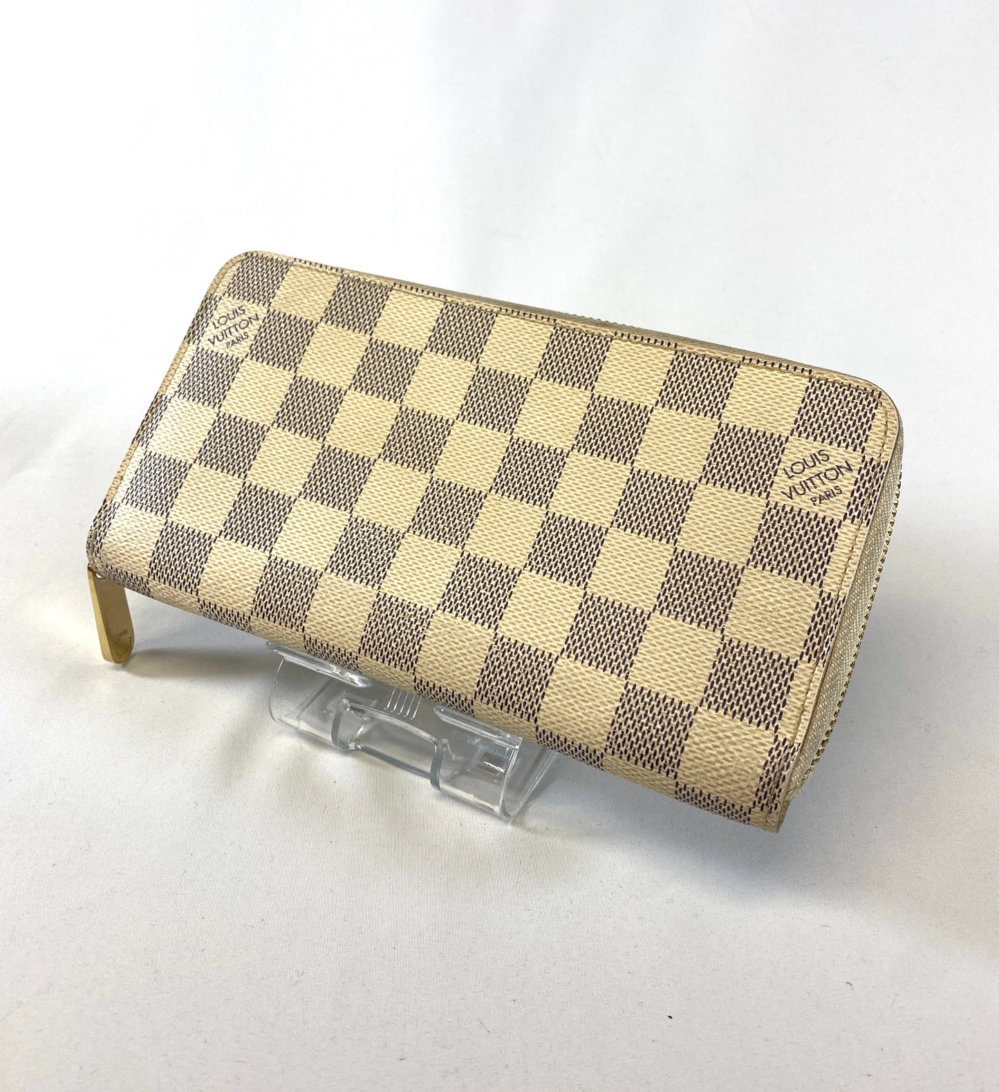 Louis-Vuitton Damier Azur Zippy Wallet Authentic AA540