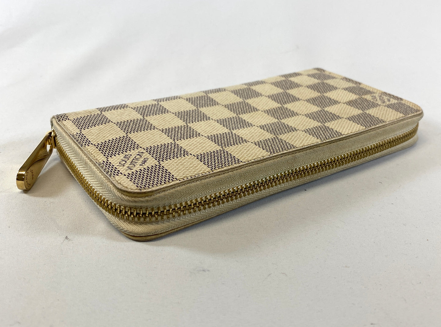 Louis-Vuitton Damier Azur Zippy Wallet Authentic AA540