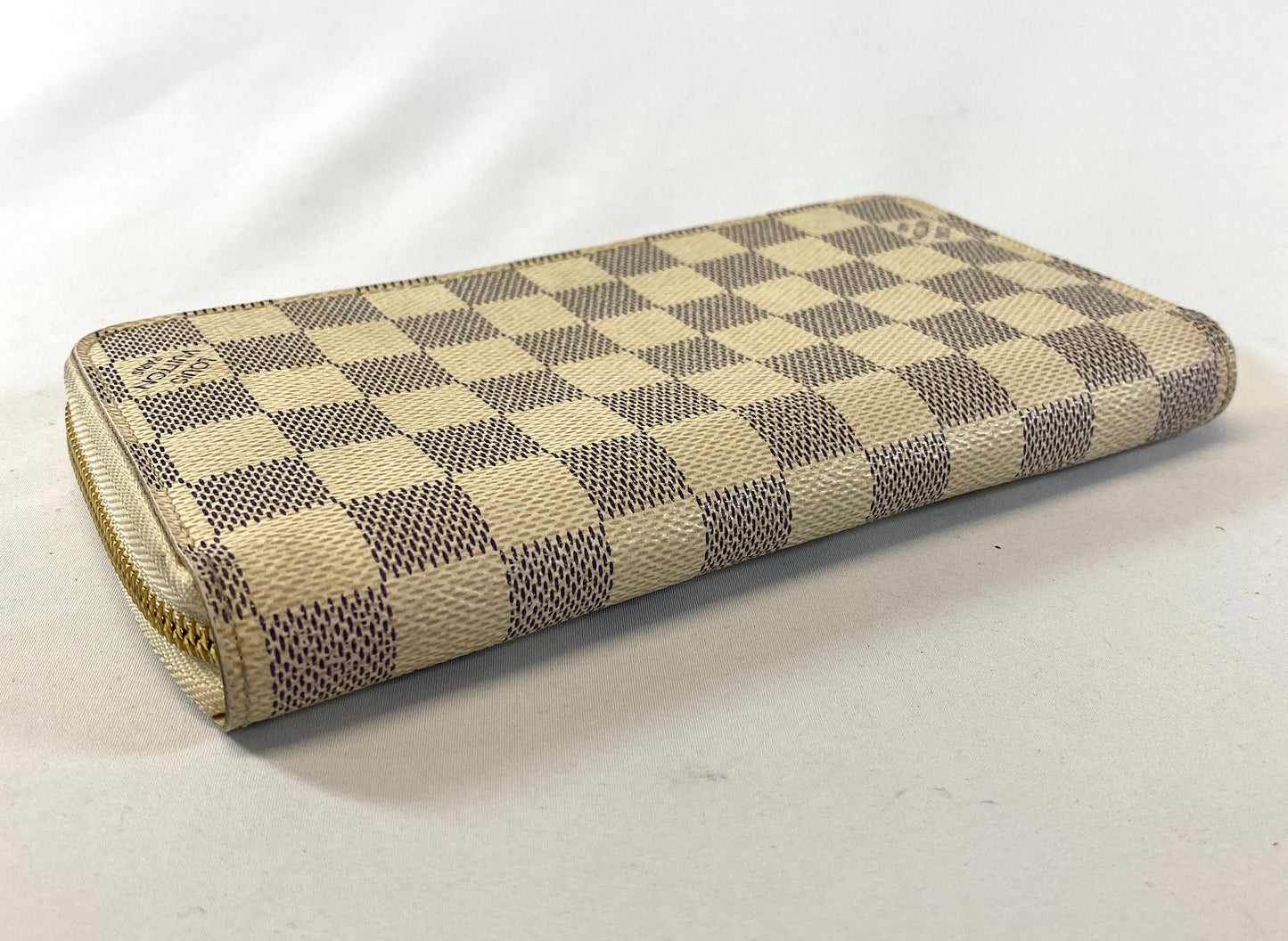 Louis-Vuitton Damier Azur Zippy Wallet Authentic AA540