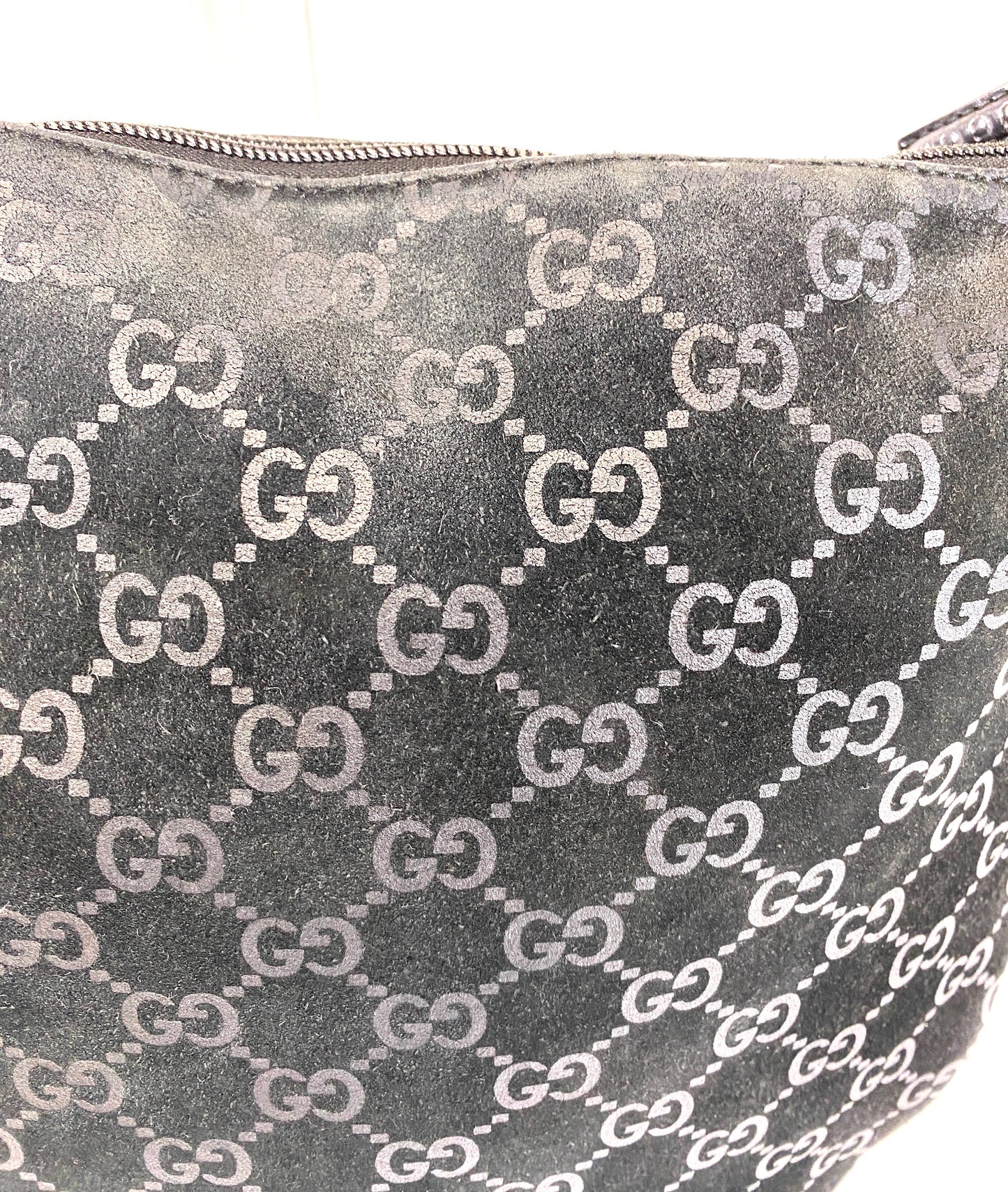 GUCCI One Shoulder Bag GG Black Authentic AA530