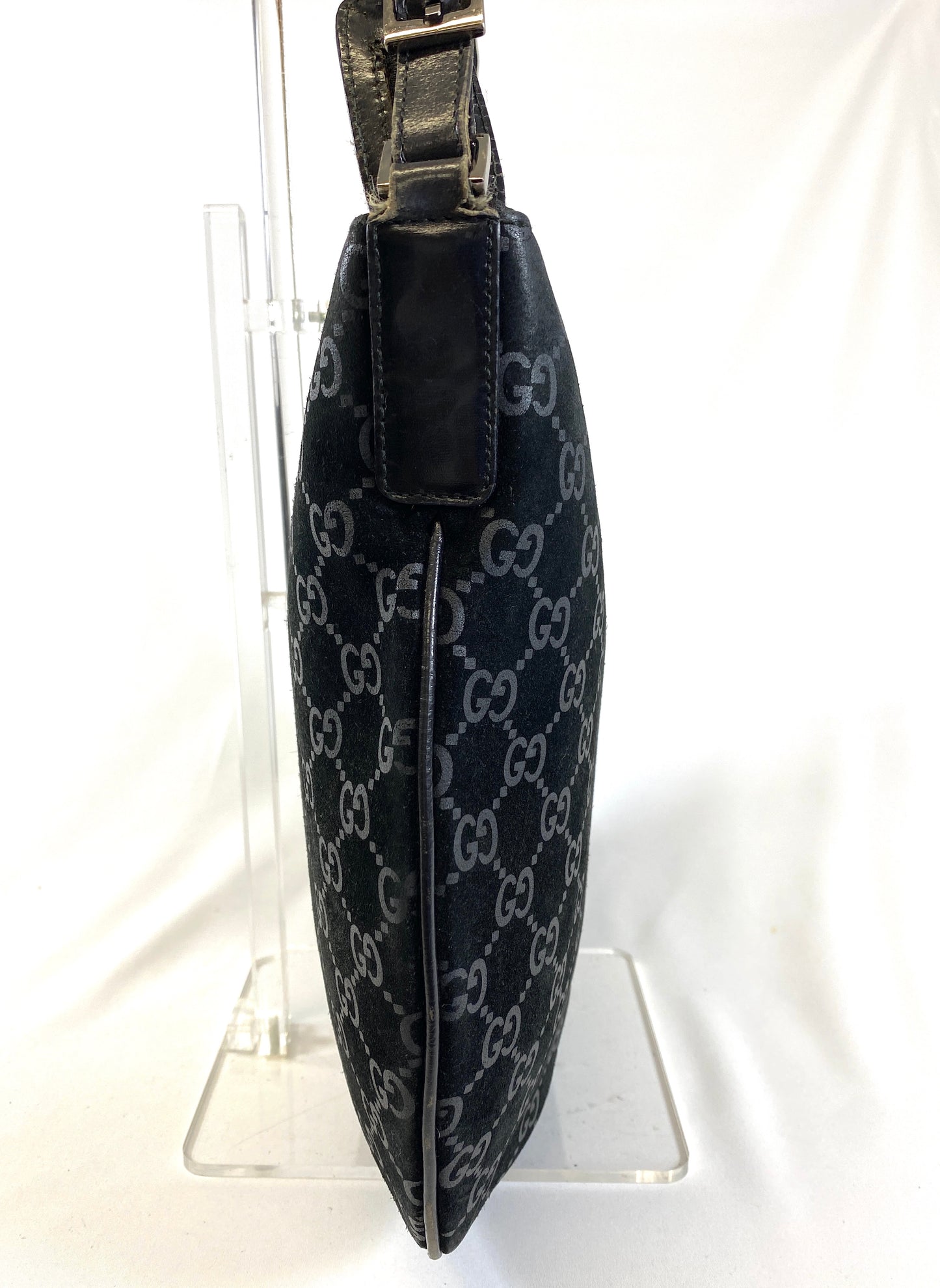 GUCCI One Shoulder Bag GG Black Authentic AA530