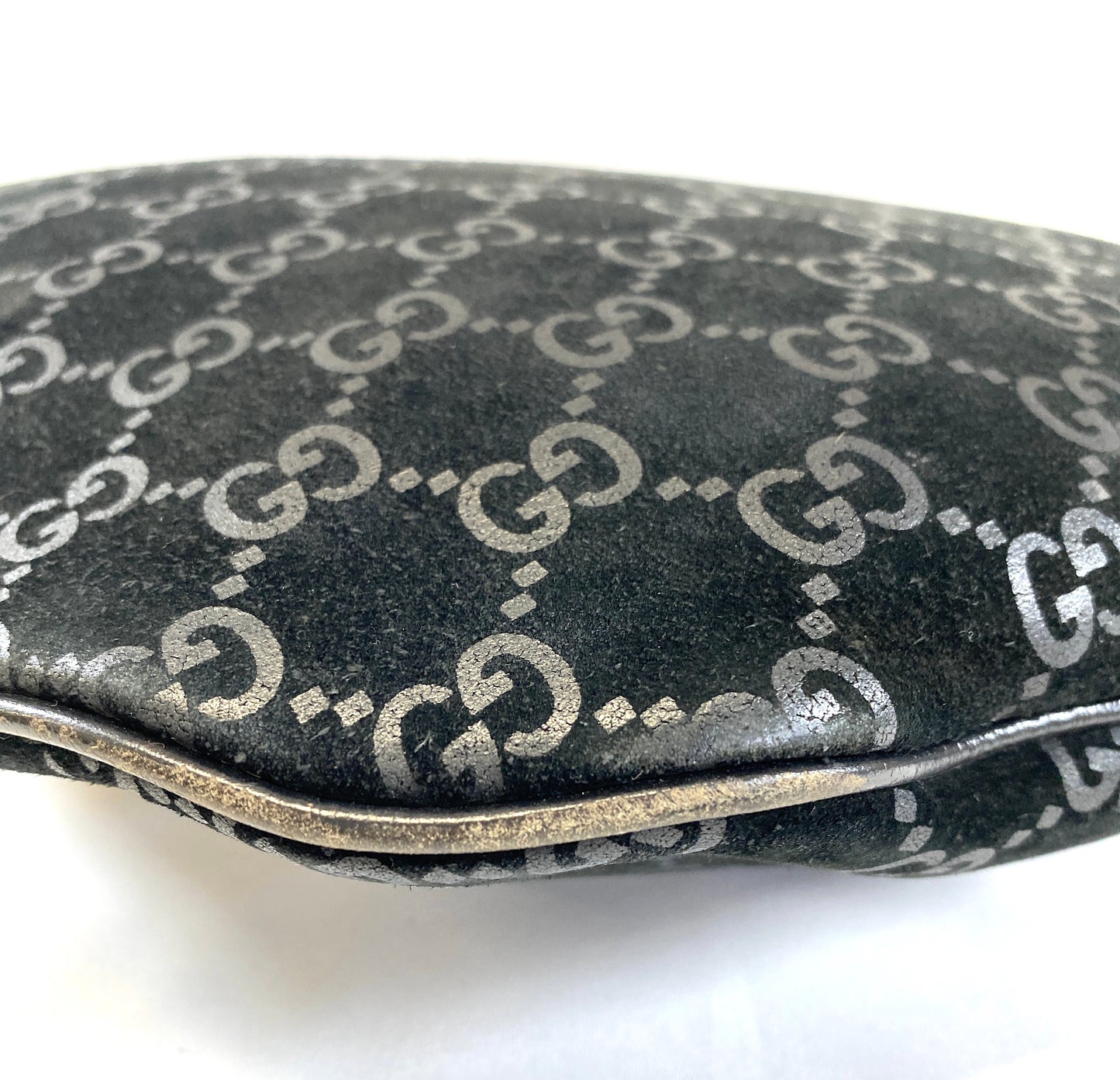 GUCCI One Shoulder Bag GG Black Authentic AA530