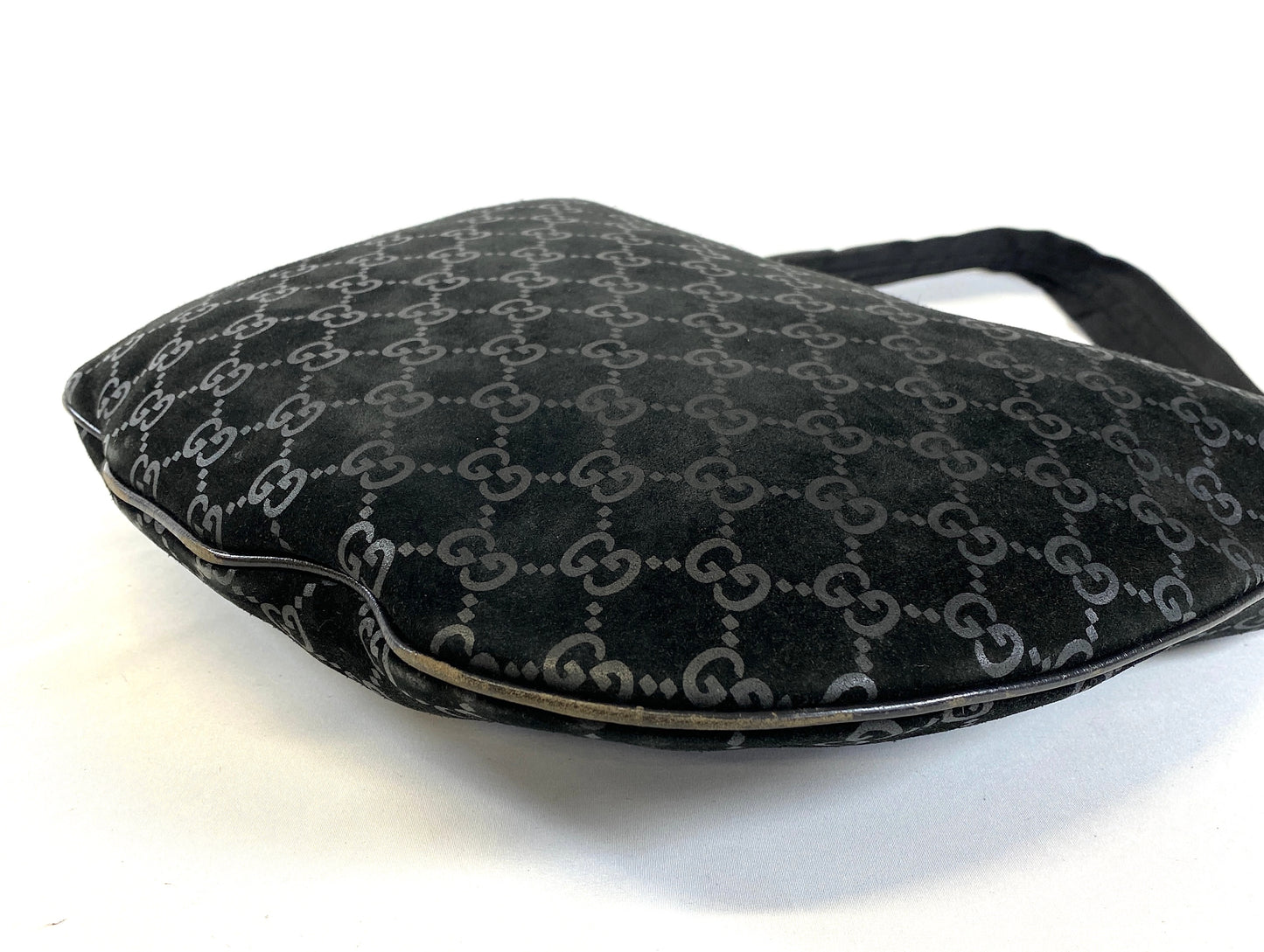 GUCCI One Shoulder Bag GG Black Authentic AA530
