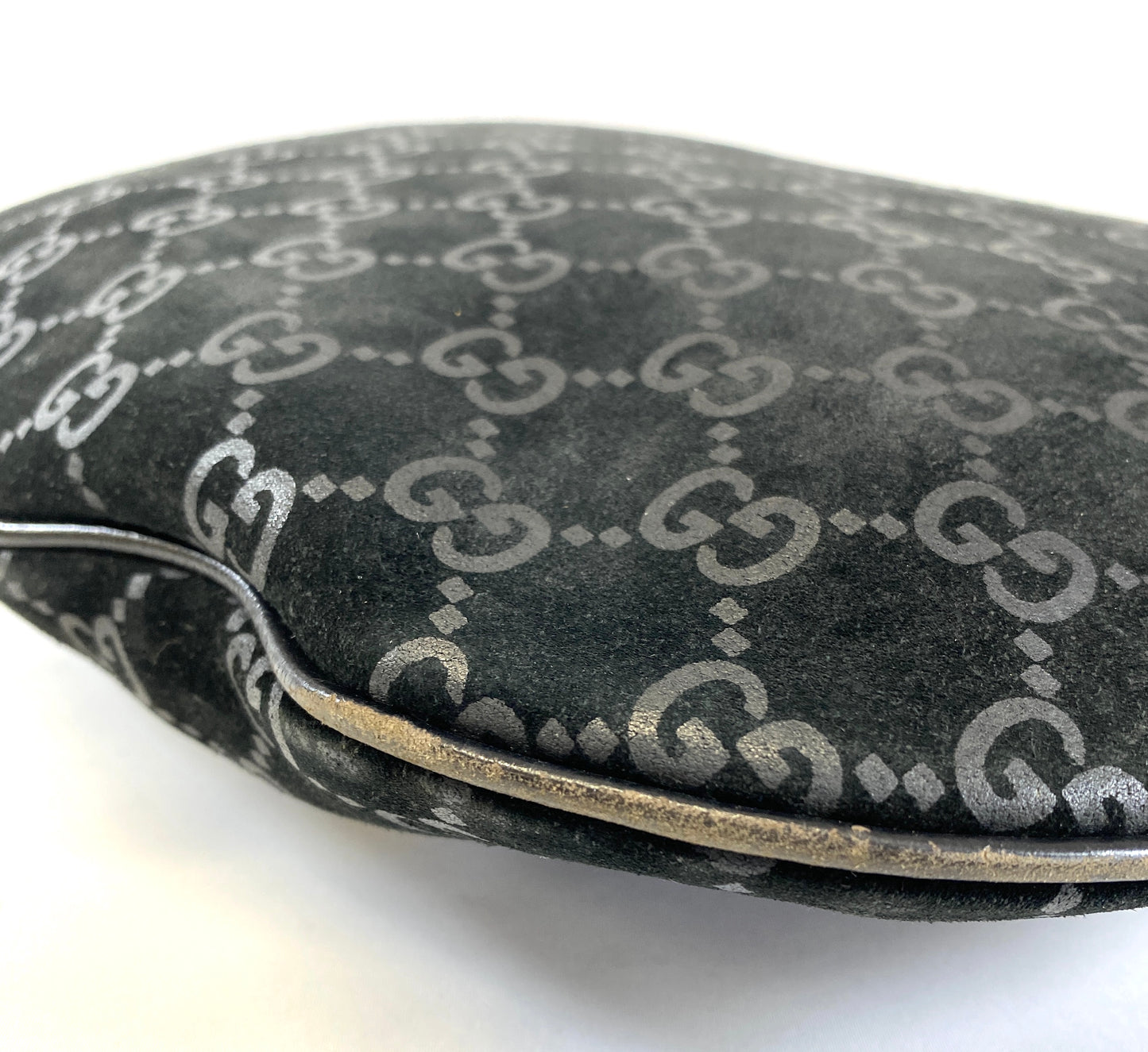 GUCCI One Shoulder Bag GG Black Authentic AA530