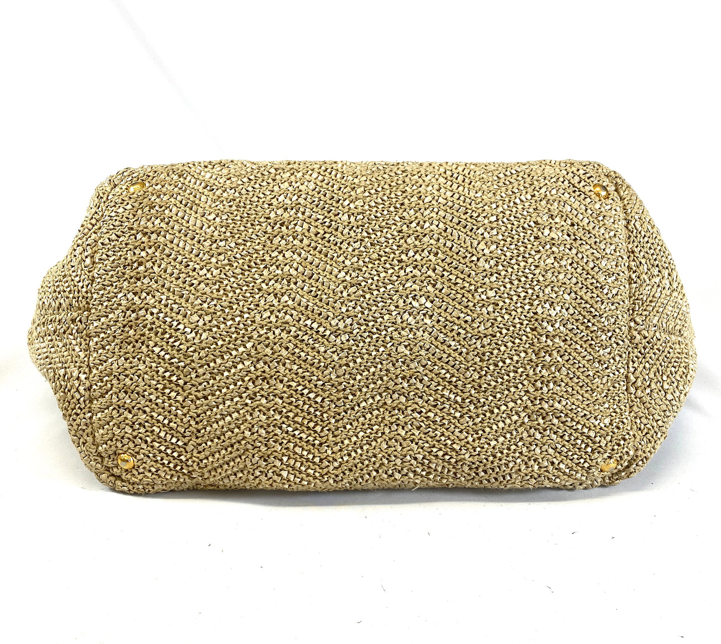 PRADA Straw Tote Bag Authentic AA575