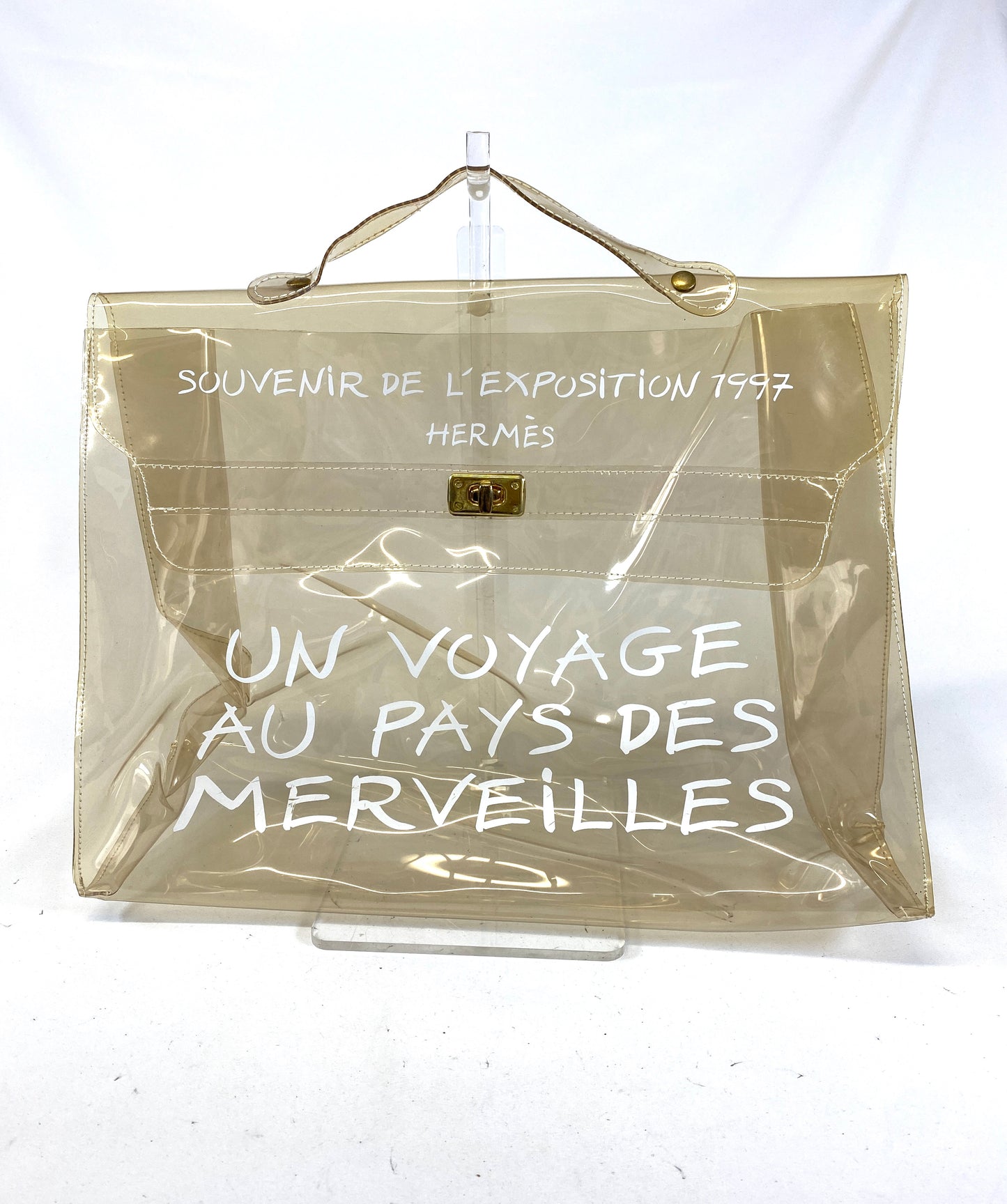 HERMES Vinyl Kelly Handbag Authentic AA582