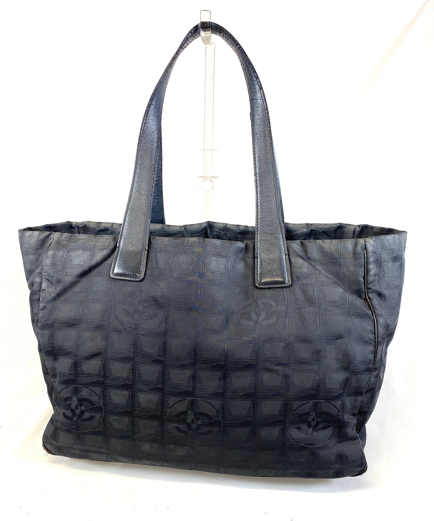 CHANEL New Travel Line Tote Bag Black Authentic AA602