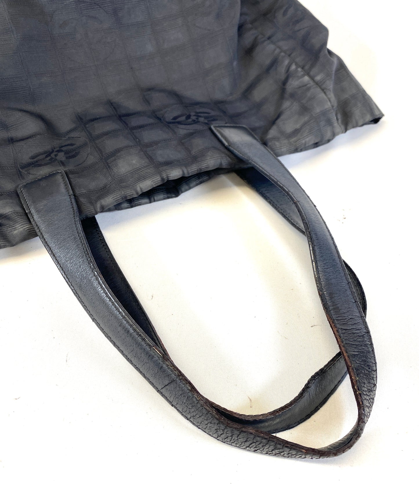 CHANEL New Travel Line Tote Bag Black Authentic AA602