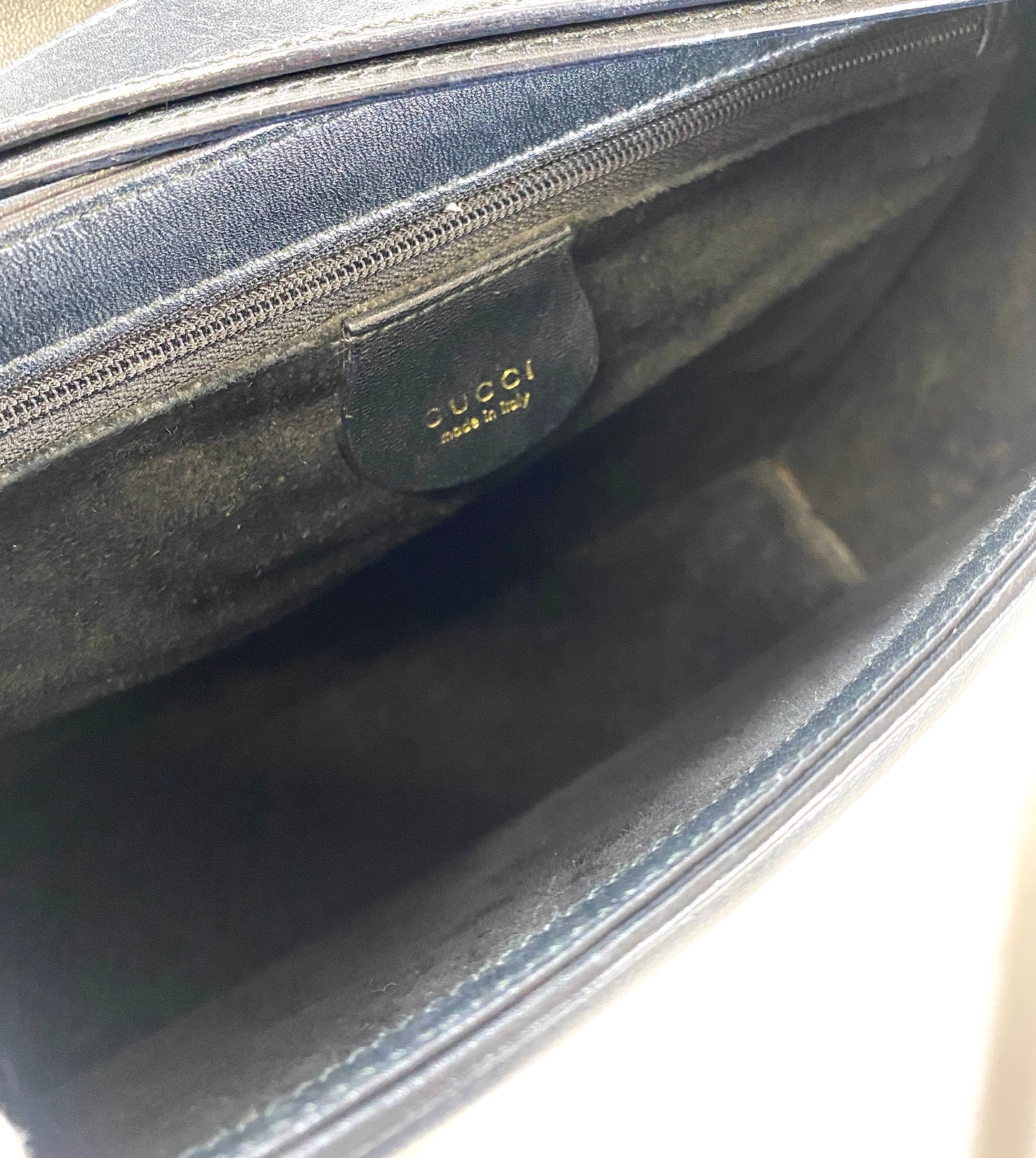 Vintage GUCCI Shoulder Bag G Hardware Leather Authentic AA610