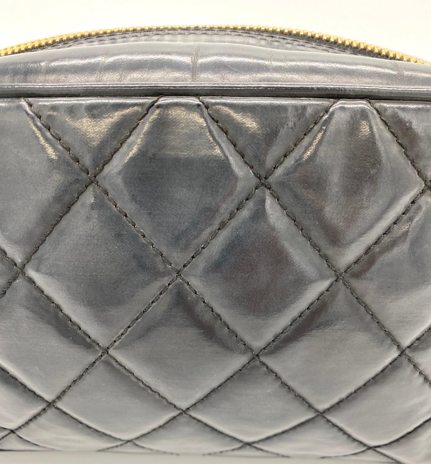 CHANEL Matelasse Pouch Black Authentic AA645