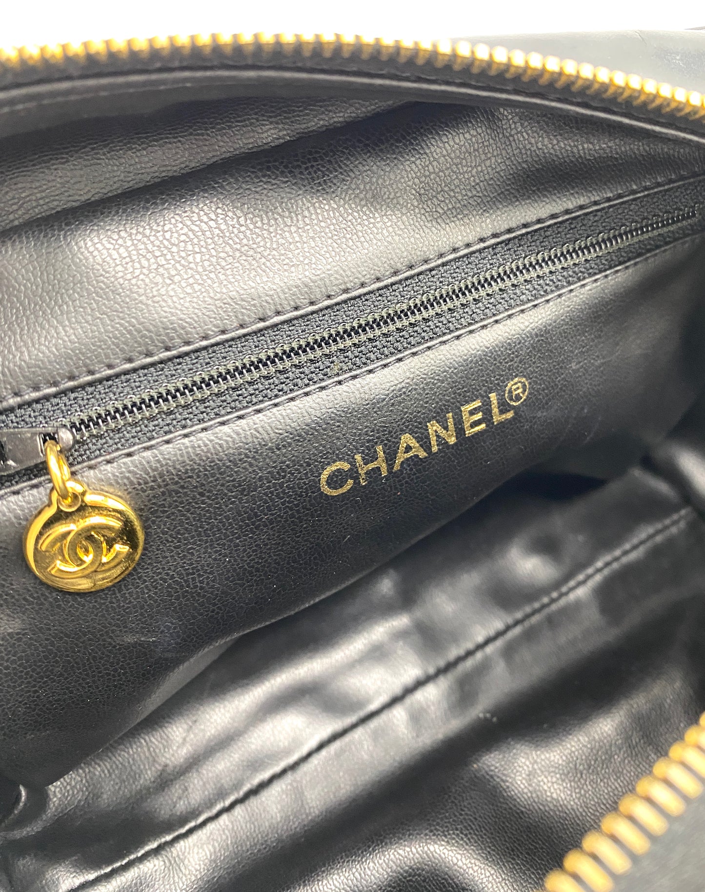 CHANEL Matelasse Pouch Black Authentic AA645
