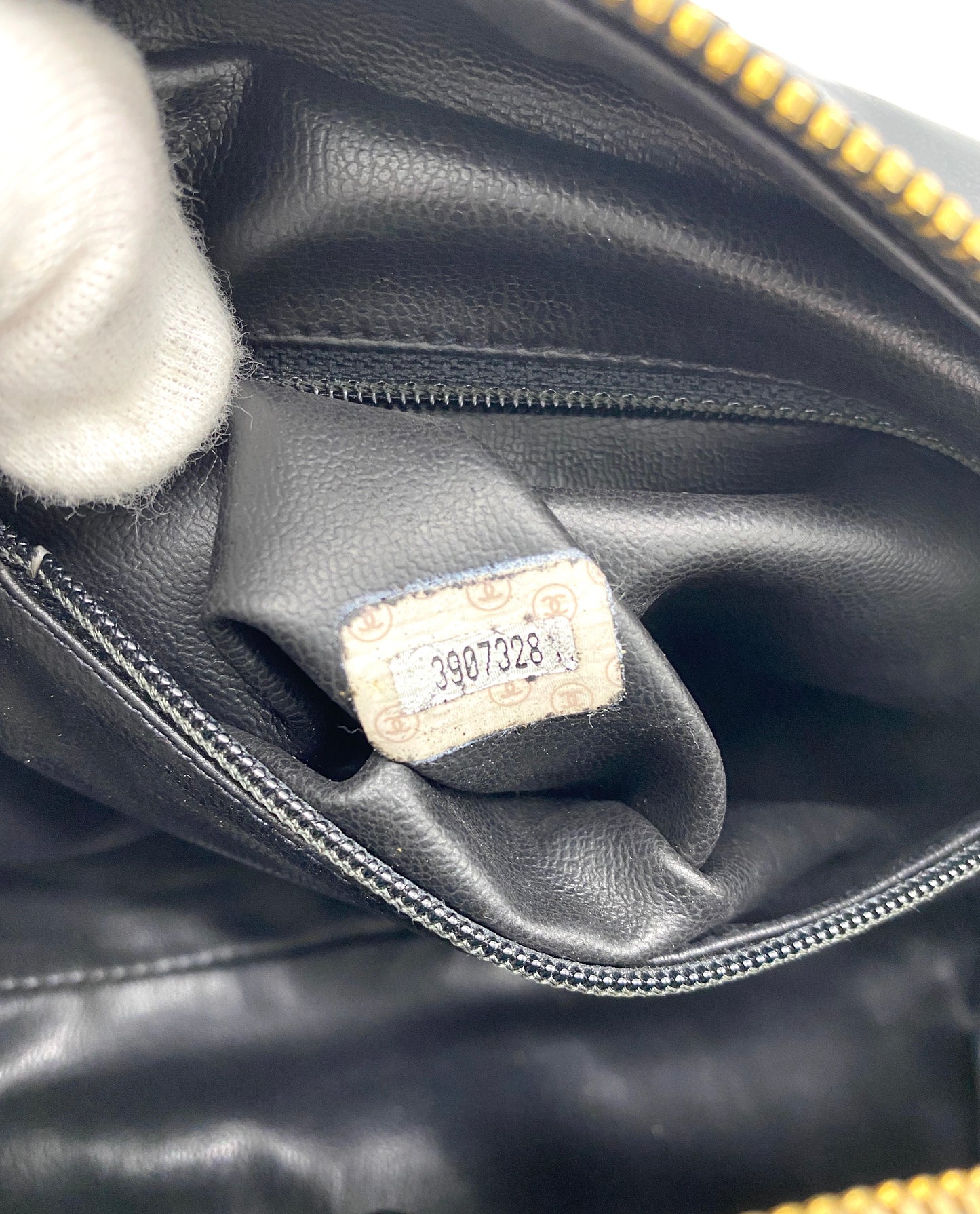 CHANEL Matelasse Pouch Black Authentic AA645