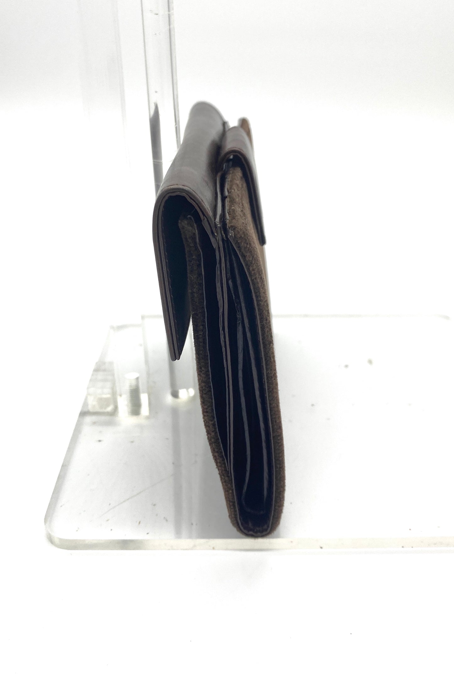 PRADA Folding Wallet Leather x Suede Authentic AA655