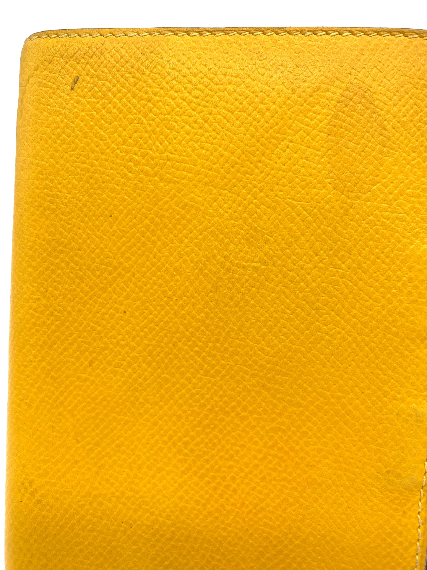 HERMES Agenda Notebook Cover Yellow Pencil Authentic AA651