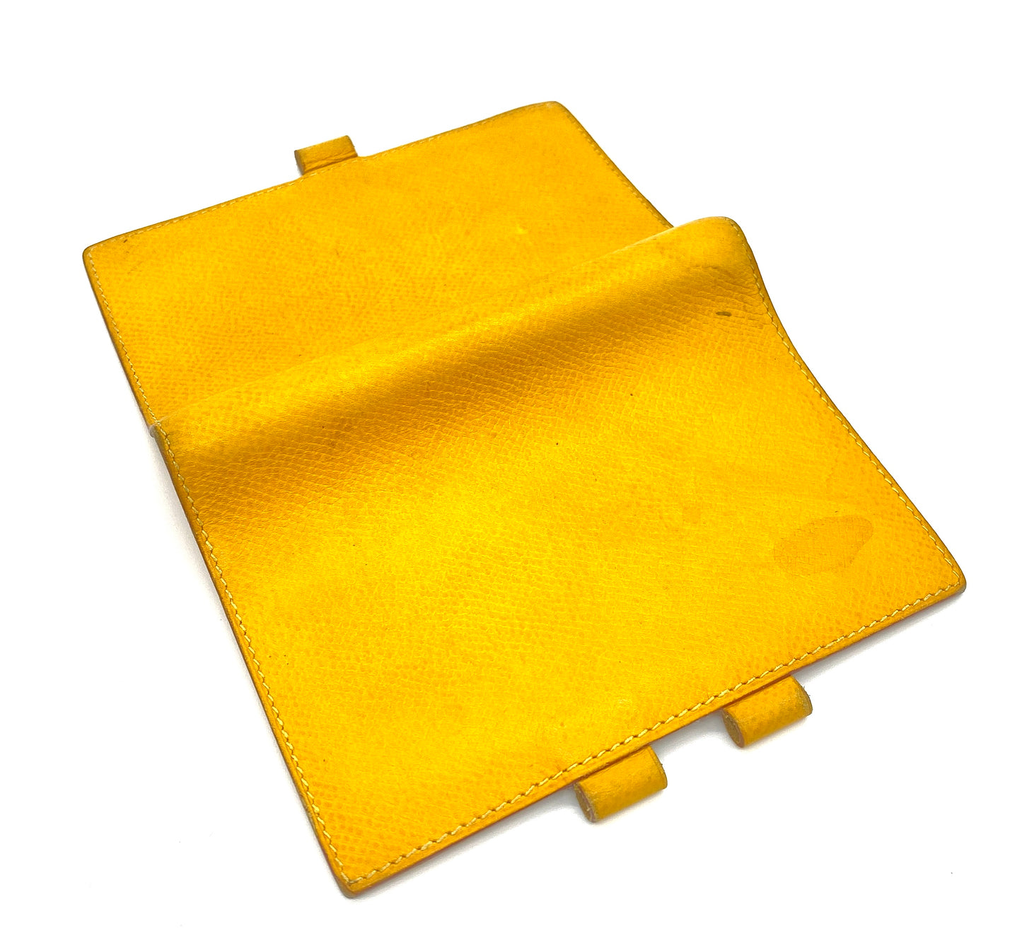 HERMES Agenda Notebook Cover Yellow Pencil Authentic AA651