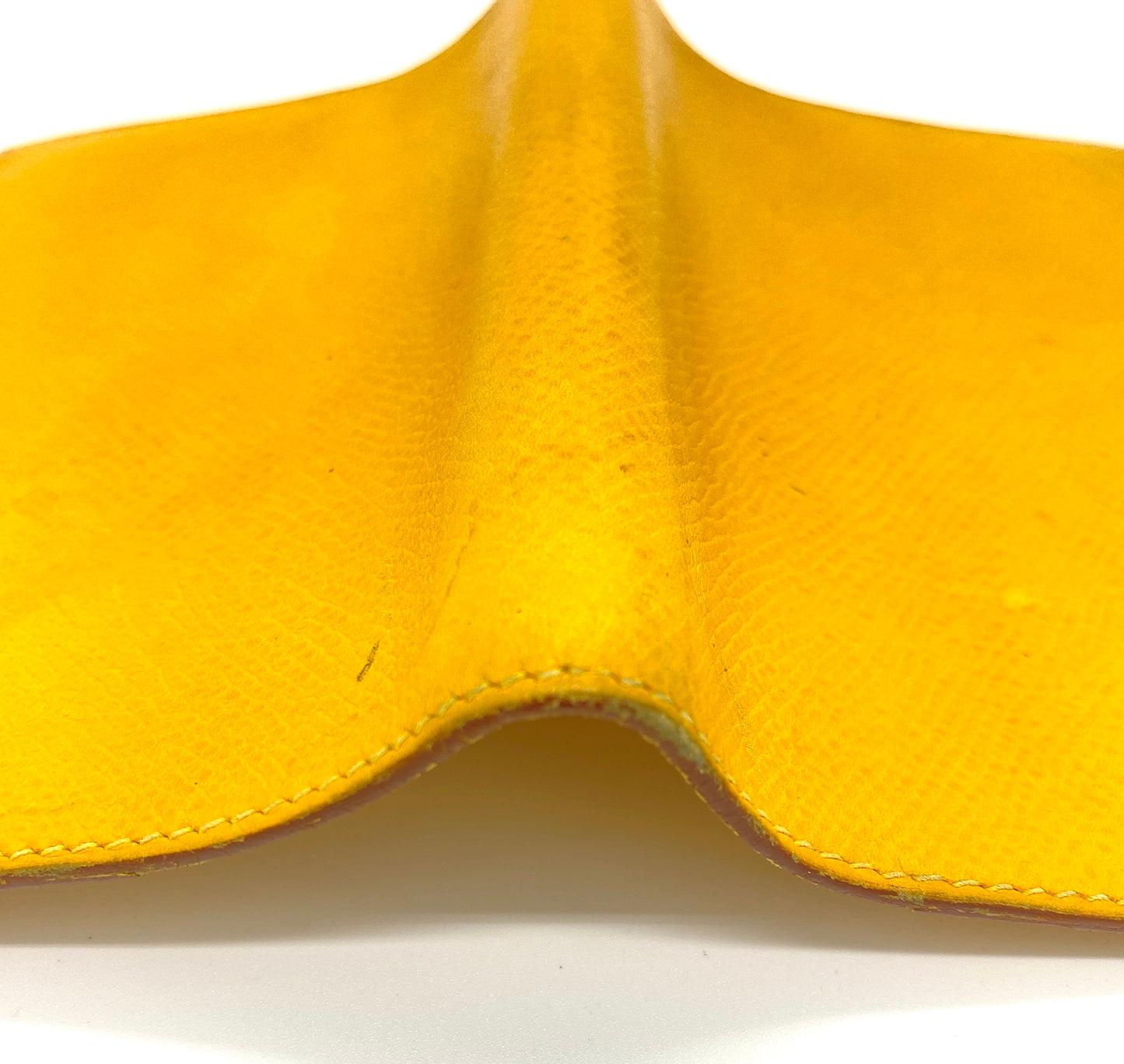 HERMES Agenda Notebook Cover Yellow Pencil Authentic AA651