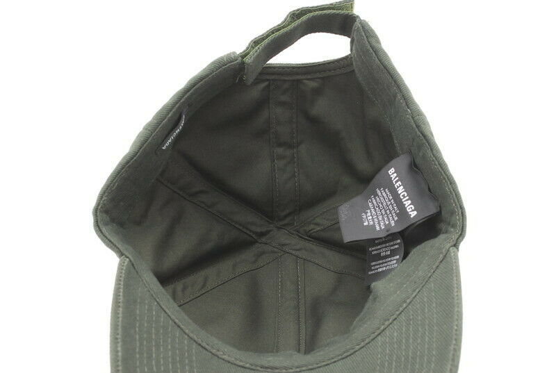 BALENCIAGA men's baseball cap logo embroidered hat green *Rank SA* Authentic A655