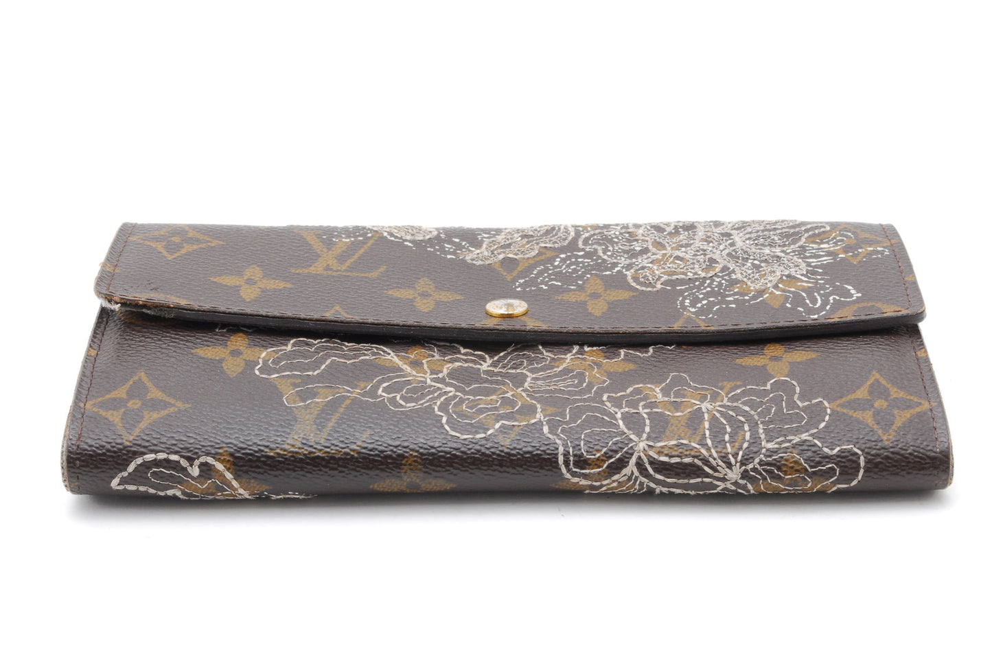 Louis-Vuitton Long Wallet Monogram Dantelle Portefeuille Sarah M95390 Authentic AA71