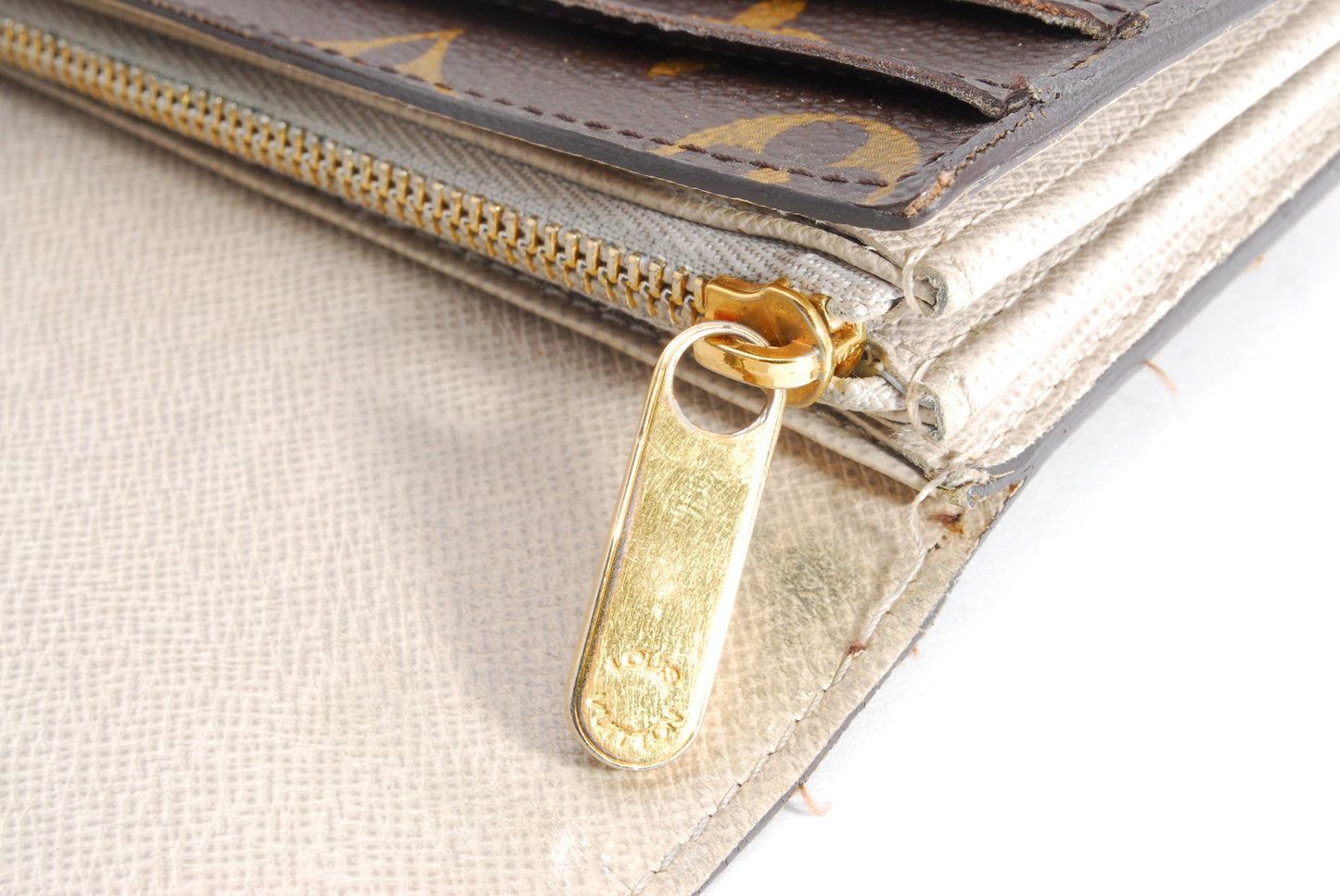Louis-Vuitton Long Wallet Monogram Dantelle Portefeuille Sarah M95390 Authentic AA71