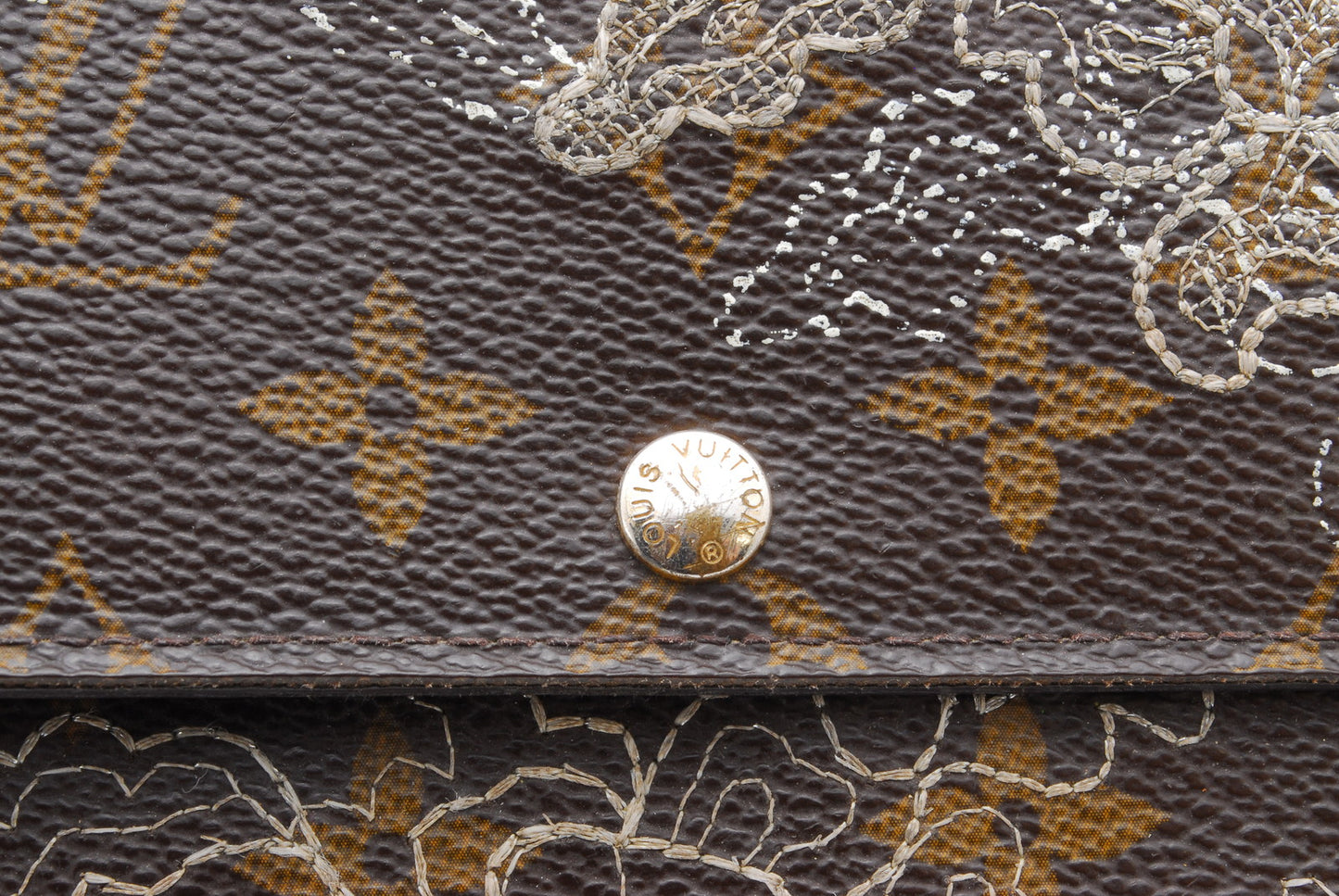 Louis-Vuitton Long Wallet Monogram Dantelle Portefeuille Sarah M95390 Authentic AA71
