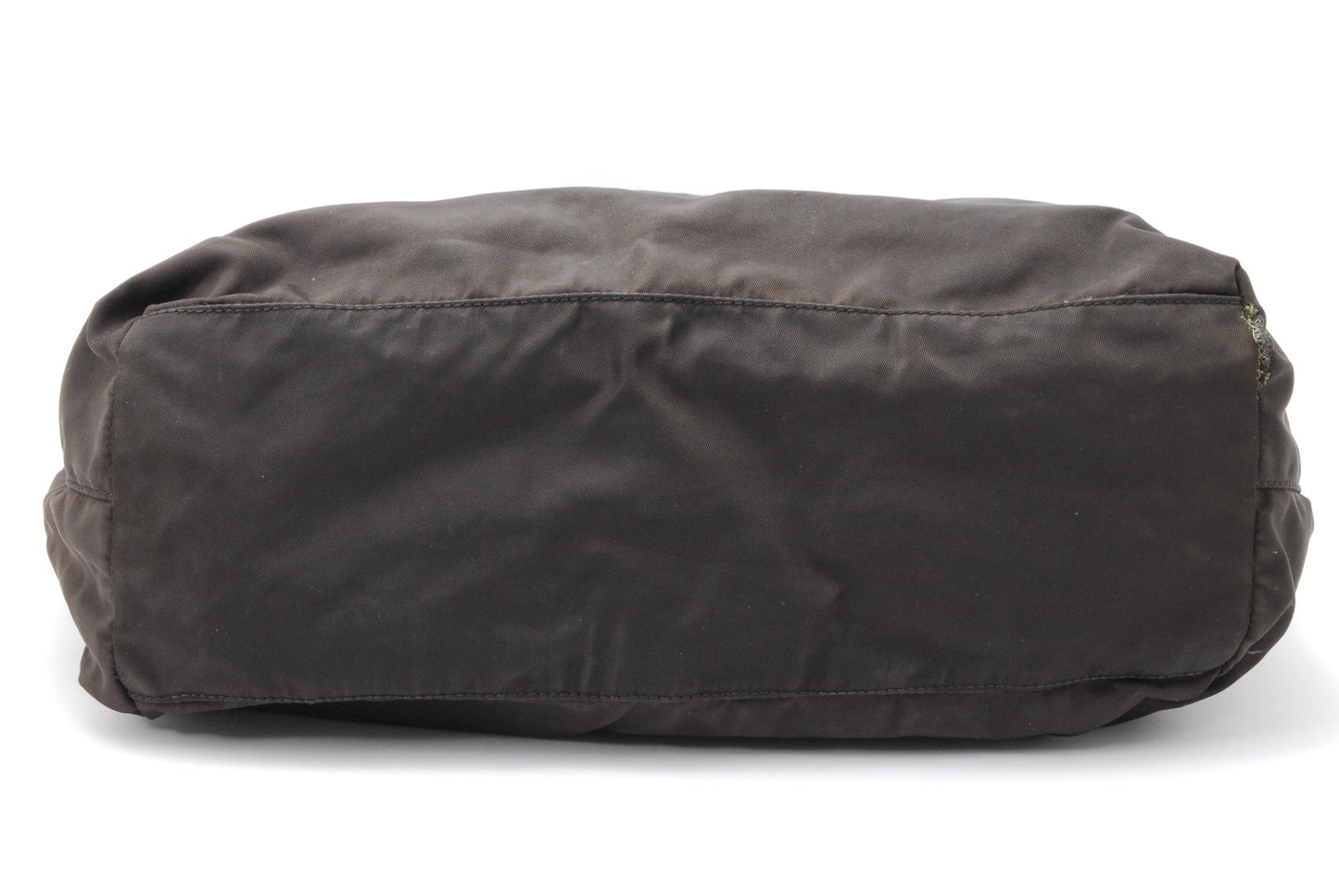 PRADA Nylon Handbag Charcoal Brown AA292