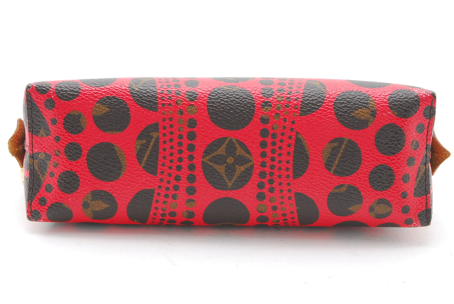 LOUIS-VUITTON Cosmetic Pouch Monogram Pumpkin Dot Pochette Yayoi Kusama A1037