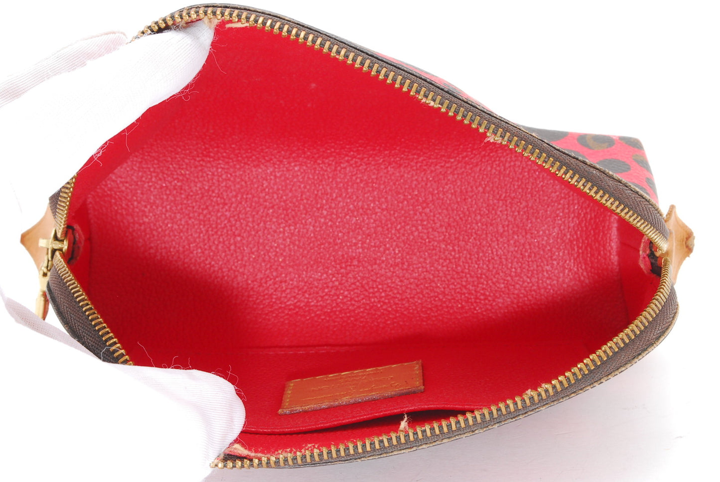 LOUIS-VUITTON Cosmetic Pouch Monogram Pumpkin Dot Pochette Yayoi Kusama A1037