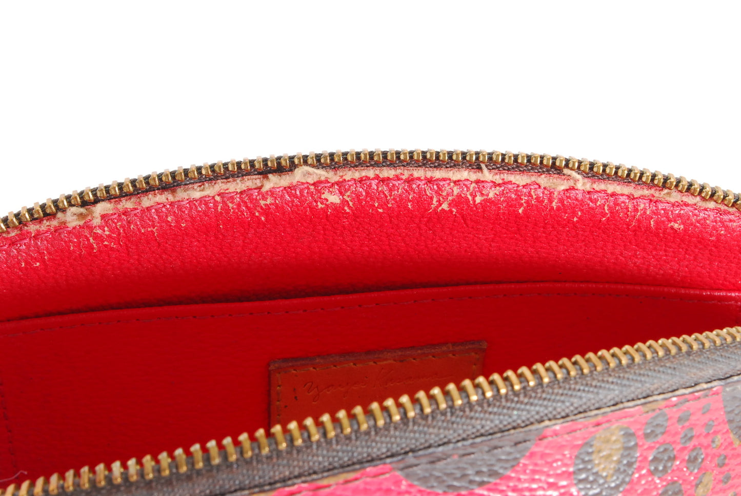 LOUIS-VUITTON Cosmetic Pouch Monogram Pumpkin Dot Pochette Yayoi Kusama A1037