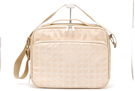 CHANEL New Travel Business Bag 2WAY Beige Authentic AA274