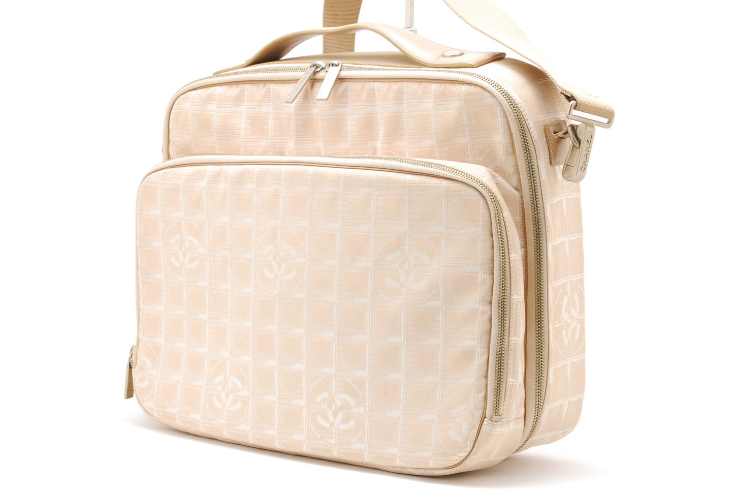 CHANEL New Travel Business Bag 2WAY Beige Authentic AA274