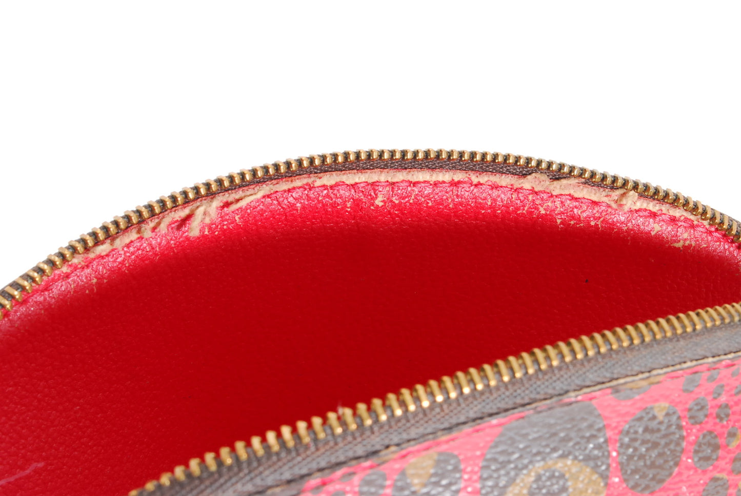 LOUIS-VUITTON Cosmetic Pouch Monogram Pumpkin Dot Pochette Yayoi Kusama A1037