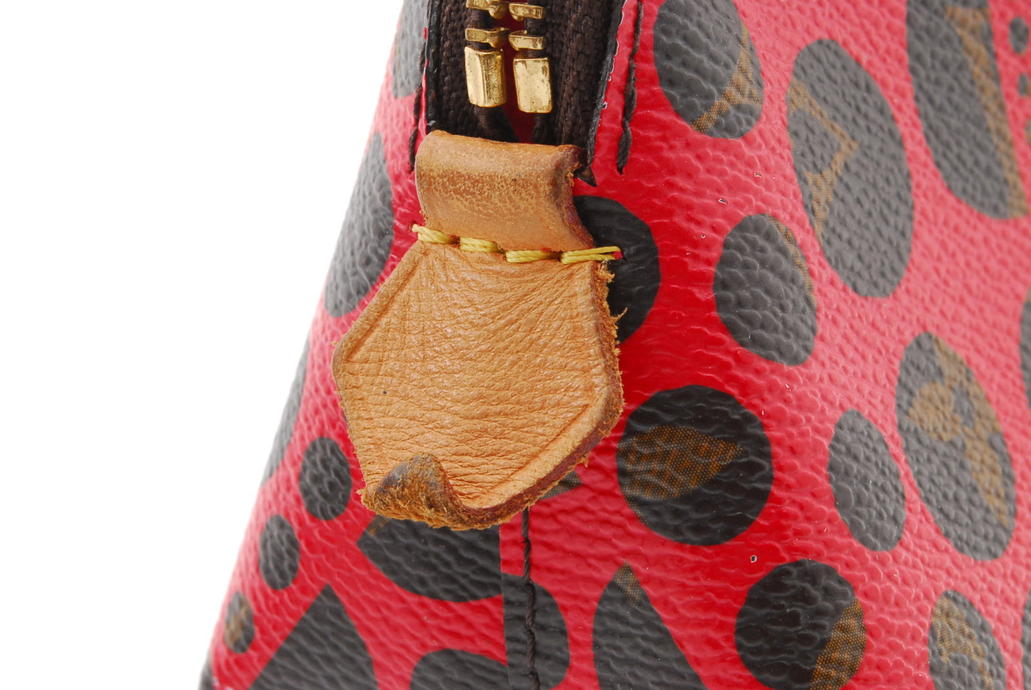 LOUIS-VUITTON Cosmetic Pouch Monogram Pumpkin Dot Pochette Yayoi Kusama A1037