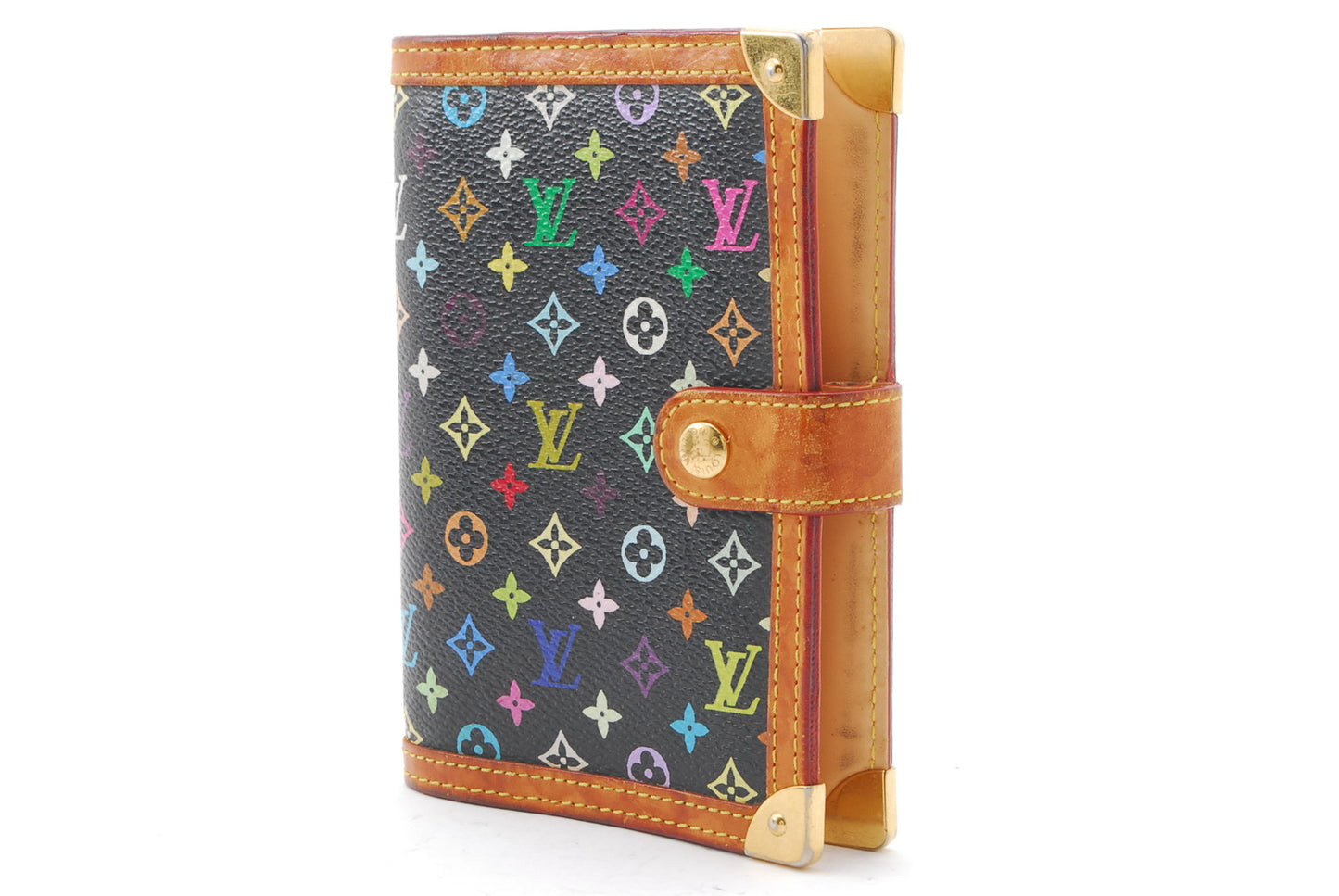 LOUIS-VUITTON Monogram Multicolor Agenda PM Day Planner Cover Black R20895 A1040