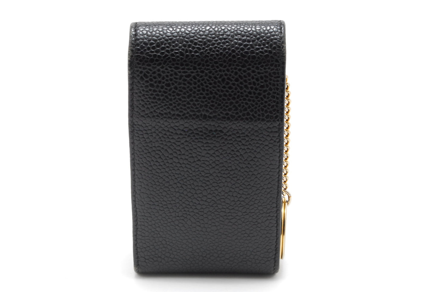 CHANEL Pouch Coco Mark Caviar Skin Black Authentic AA470