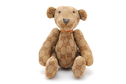 GUCCI teddy bear GG mark beige Authentic A811