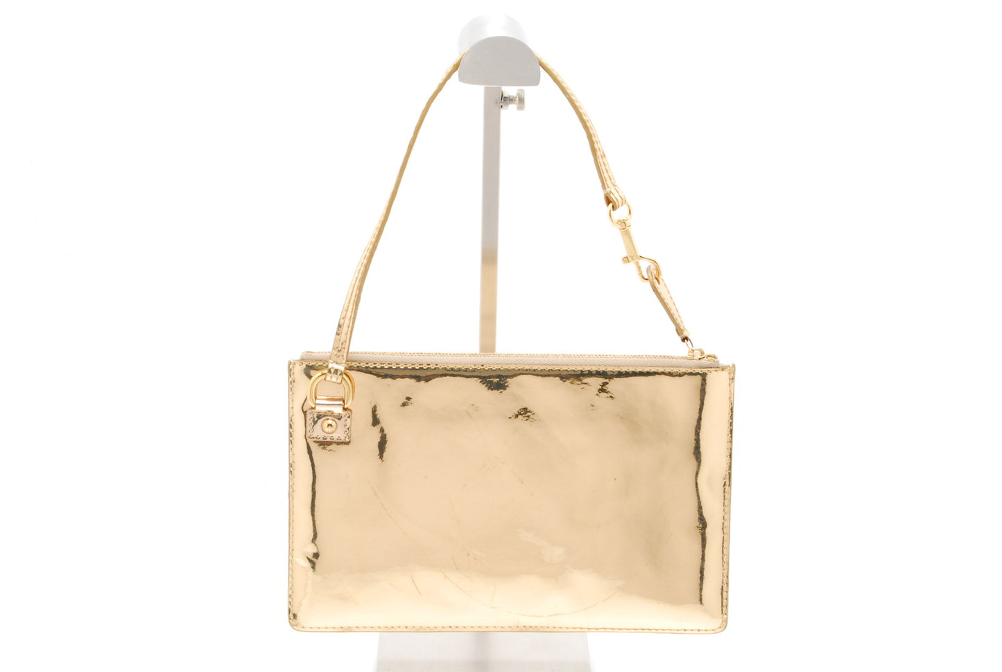 Louis-Vuitton Miroir Pochette Platt Pouch Gold Enamel RARE Authentic AA451