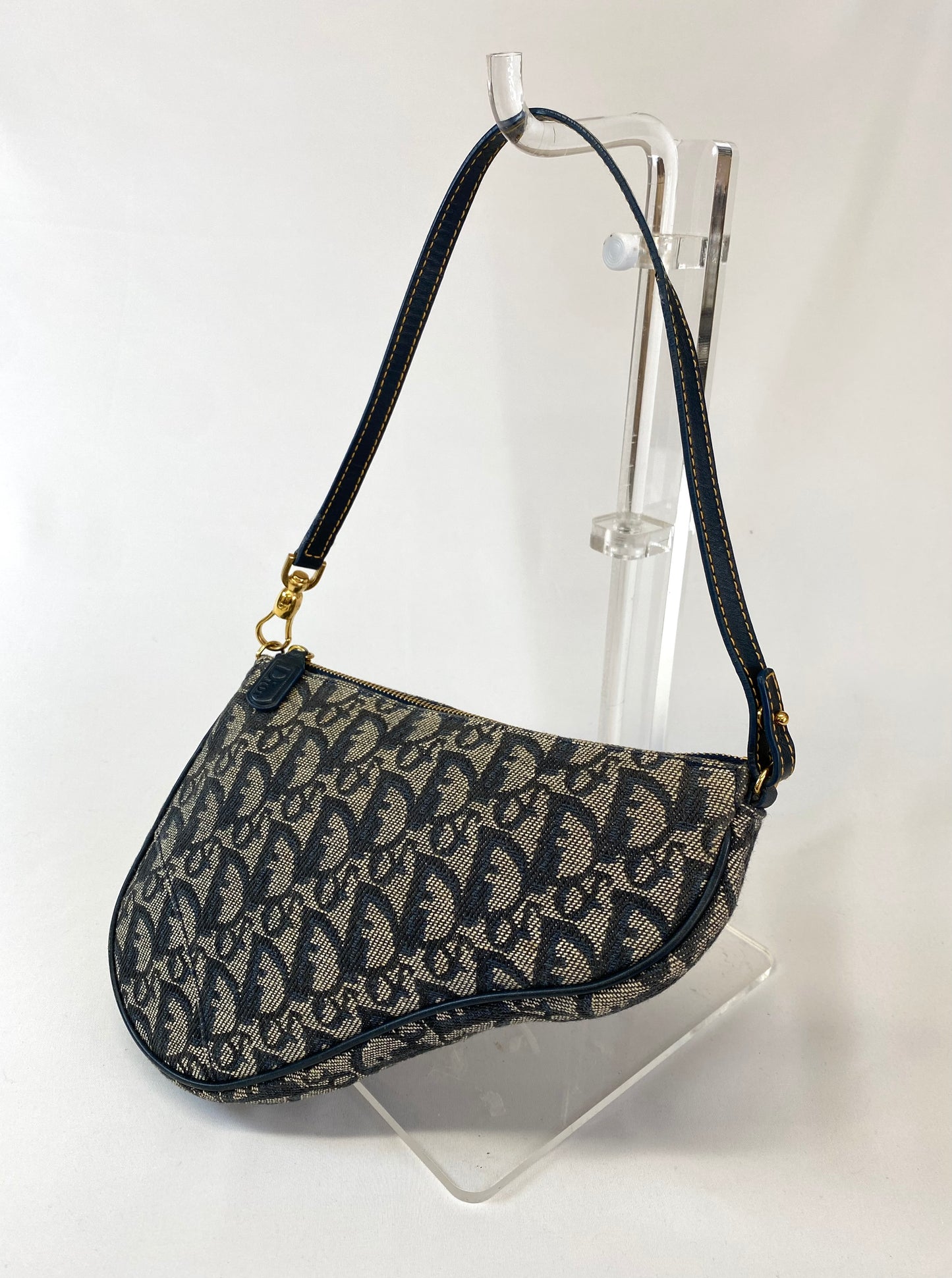 Dior Saddle Pouch Trotter Shoulder Bag Authentic AA485