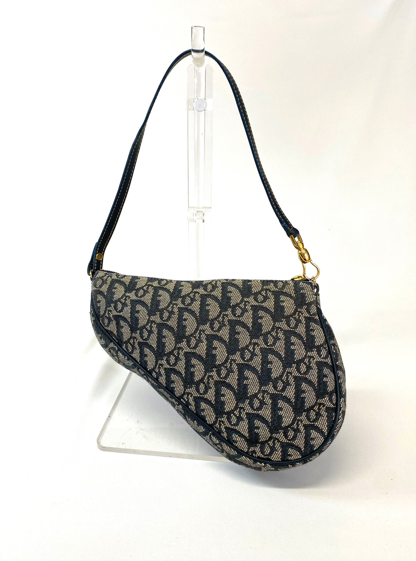 Dior Saddle Pouch Trotter Shoulder Bag Authentic AA485
