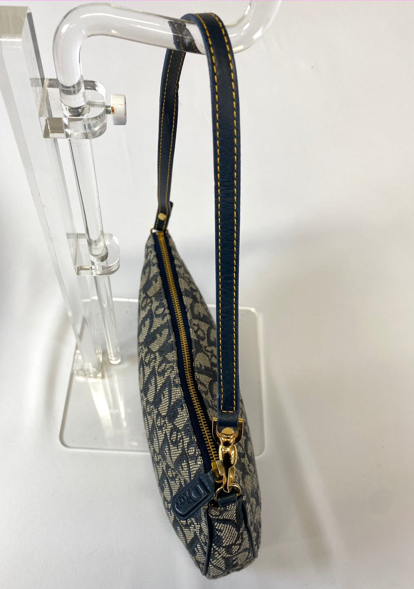 Dior Saddle Pouch Trotter Shoulder Bag Authentic AA485