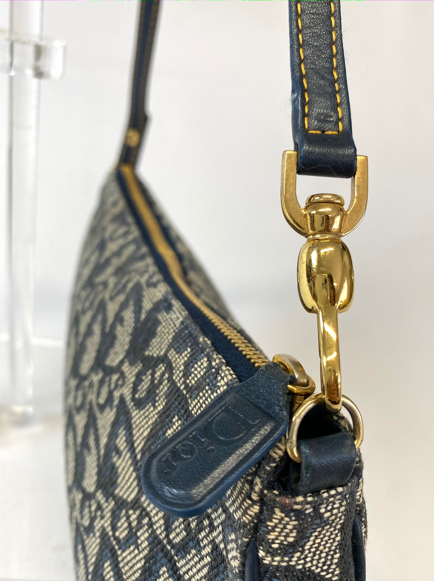 Dior Saddle Pouch Trotter Shoulder Bag Authentic AA485