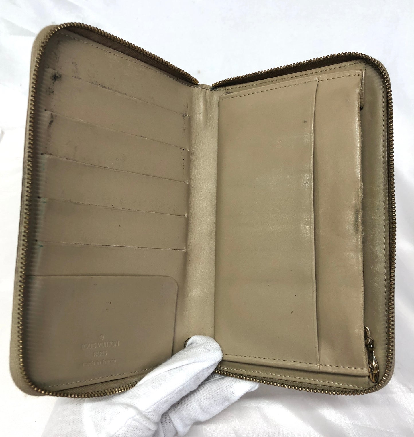 Louis-Vuitton Long Wallet  Monogram Vernis Eldridge beige Authentic AA426