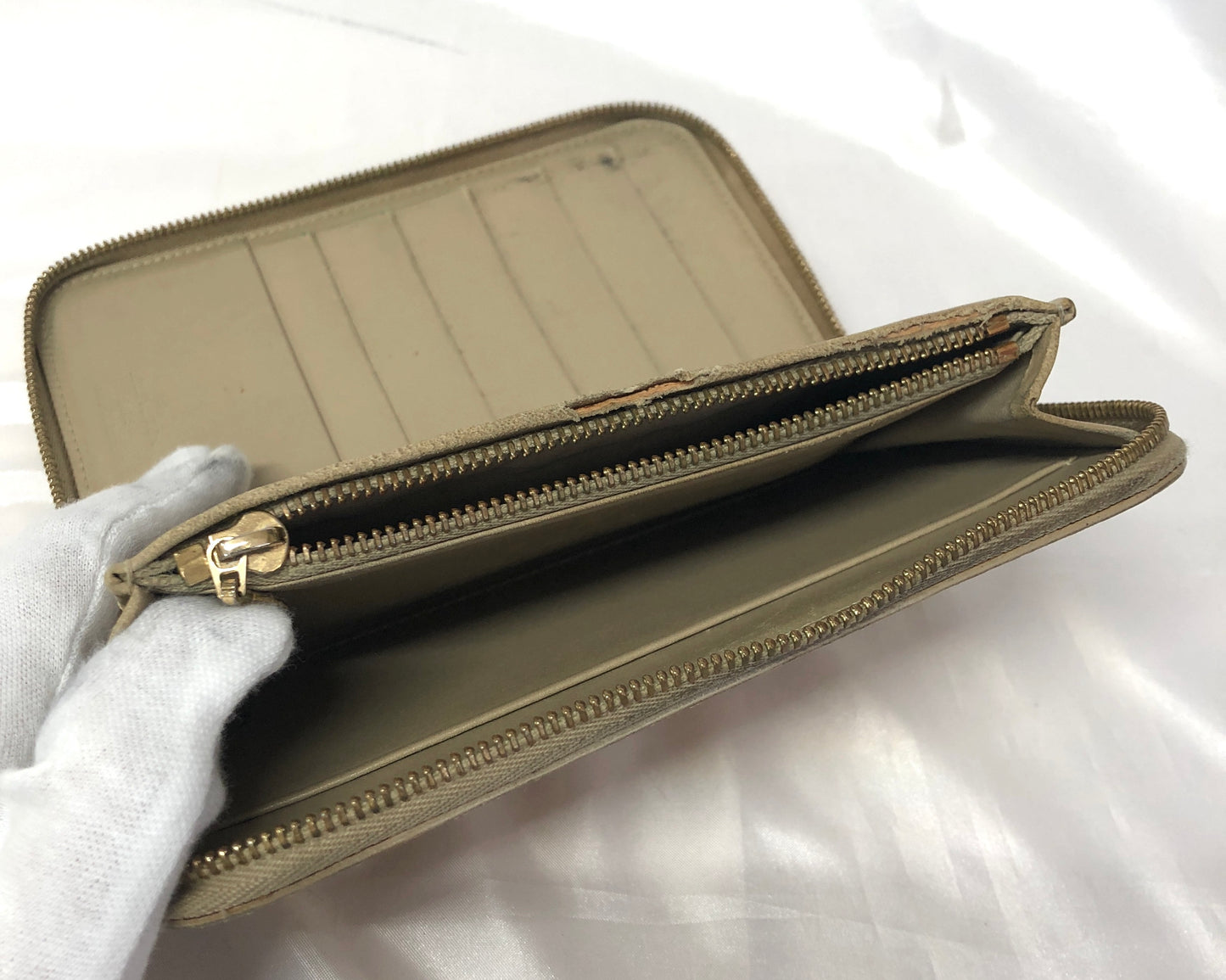 Louis-Vuitton Long Wallet  Monogram Vernis Eldridge beige Authentic AA426