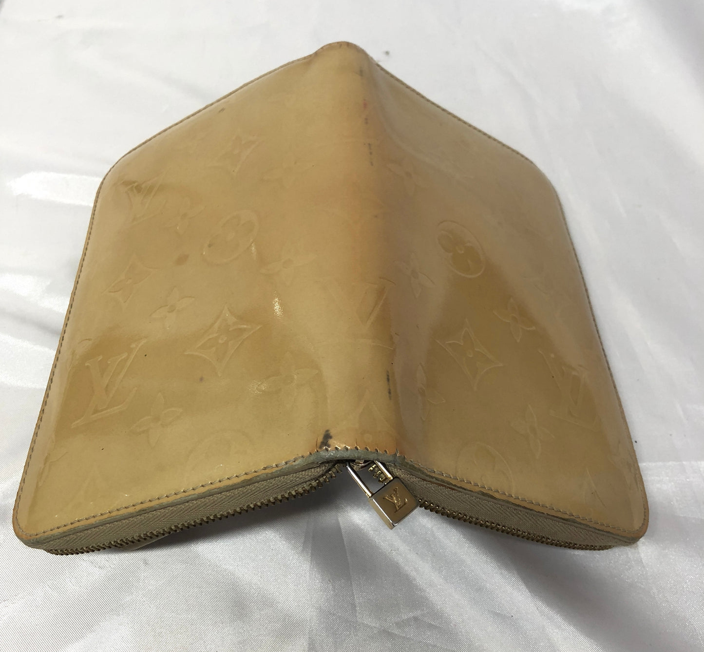 Louis-Vuitton Long Wallet  Monogram Vernis Eldridge beige Authentic AA426