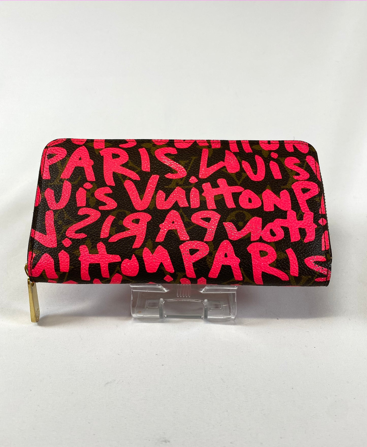Louis-Vuitton Long Wallet Monogram Graffiti Zippy Wallet Authentic AA432