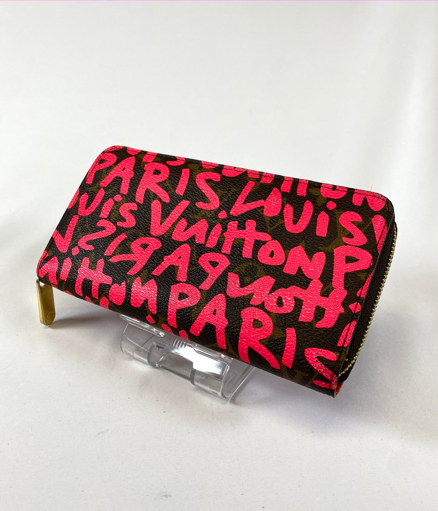 Louis-Vuitton Long Wallet Monogram Graffiti Zippy Wallet Authentic AA432